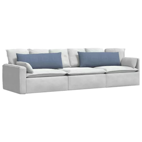Kanapé párnák 2 pcs Kék 120 x 40 cm Bársonyos szövet