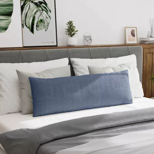 Kanapé párnák 2 pcs Kék 120 x 40 cm Bársonyos szövet