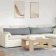 Kanapé párnák 2 pcs Világosszürke 145 x 40 cm szövet
