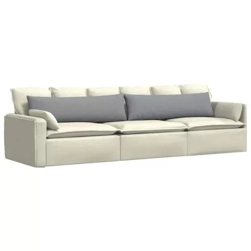 Kanapé párnák 2 pcs Világosszürke 145 x 40 cm szövet
