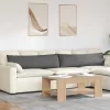 Kanapé párnák 2 pcs Sötétszürke 145 x 40 cm szövet