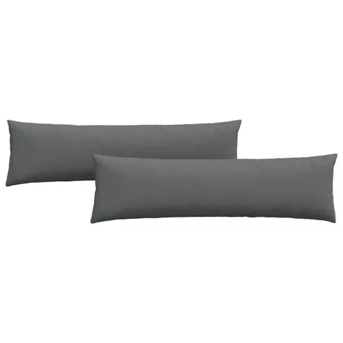 Kanapé párnák 2 pcs Sötétszürke 145 x 40 cm szövet