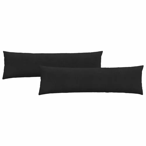 Kanapé párnák 2 pcs Fekete 145 x 40 cm szövet