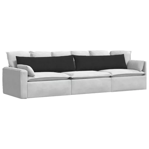 Kanapé párnák 2 pcs Fekete 145 x 40 cm szövet