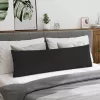 Kanapé párnák 2 pcs Fekete 145 x 40 cm szövet