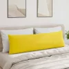 Kanapé párnák 2 pcs Világos sárga 145 x 40 cm szövet