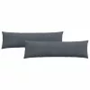 Kanapé párnák 2 pcs Sötétszürke 145 x 40 cm Bársonyos szövet
