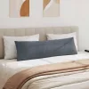 Kanapé párnák 2 pcs Sötétszürke 145 x 40 cm Bársonyos szövet