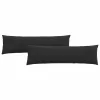 Kanapé párnák 2 pcs Fekete 145 x 40 cm Bársonyos szövet