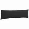 Kanapé párnák 2 pcs Fekete 145 x 40 cm Bársonyos szövet