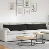 Kanapé párnák 2 pcs Fekete 145 x 40 cm szövet