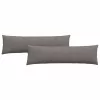 Kanapé párnák 2 pcs Világosszürke 145 x 40 cm Bársonyos szövet