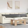 Kanapé párnák 2 pcs Sötétszürke 200 x 40 cm szövet