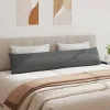 Kanapé párnák 2 pcs Sötétszürke 200 x 40 cm szövet