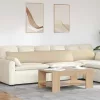 Kanapé párnák 2 pcs Krém 200 x 40 cm szövet
