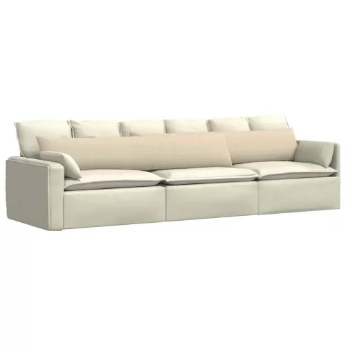 Kanapé párnák 2 pcs Krém 200 x 40 cm szövet