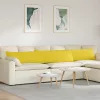 Kanapé párnák 2 pcs Világos sárga 200 x 40 cm szövet