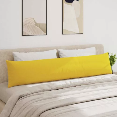 Kanapé párnák 2 pcs Világos sárga 200 x 40 cm szövet