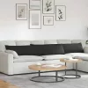 Kanapé párnák 2 pcs Fekete 200 x 40 cm szövet