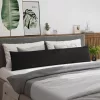 Kanapé párnák 2 pcs Fekete 200 x 40 cm szövet