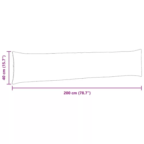 Kanapé párnák 2 pcs Fekete 200 x 40 cm szövet