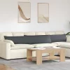Kanapé párnák 2 pcs Sötétszürke 200 x 40 cm Bársonyos szövet