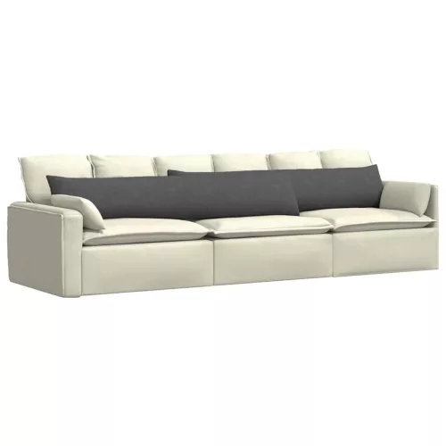 Kanapé párnák 2 pcs Sötétszürke 200 x 40 cm Bársonyos szövet