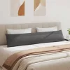 Kanapé párnák 2 pcs Sötétszürke 200 x 40 cm Bársonyos szövet