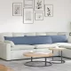 Kanapé párnák 2 pcs Kék 200 x 40 cm Bársonyos szövet