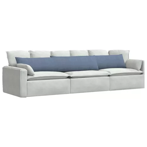 Kanapé párnák 2 pcs Kék 200 x 40 cm Bársonyos szövet