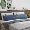 Kanapé párnák 2 pcs Kék 200 x 40 cm Bársonyos szövet
