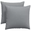 Kanapé párnák 2 pcs Világosszürke 45 x 45 cm szövet