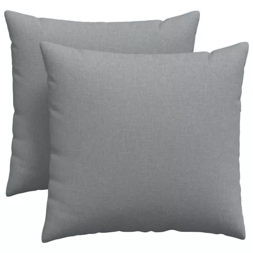Kanapé párnák 2 pcs Világosszürke 45 x 45 cm szövet