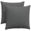 Kanapé párnák 2 pcs Sötétszürke 45 x 45 cm szövet