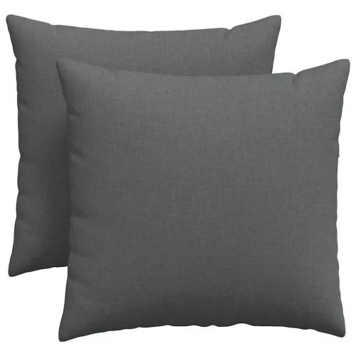 Kanapé párnák 2 pcs Sötétszürke 45 x 45 cm szövet