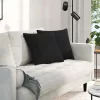 Kanapé párnák 2 pcs Fekete 45 x 45 cm szövet