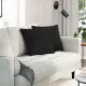 Kanapé párnák 2 pcs Fekete 45 x 45 cm szövet