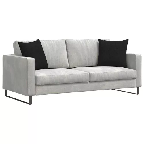Kanapé párnák 2 pcs Fekete 45 x 45 cm szövet