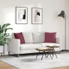 Kanapé párnák 2 pcs Bordó 45 x 45 cm szövet