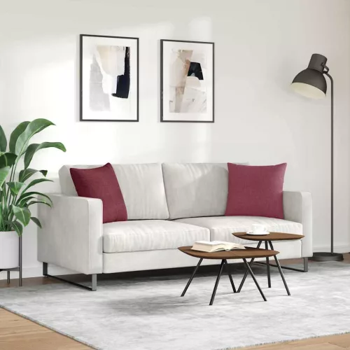 Kanapé párnák 2 pcs Bordó 45 x 45 cm szövet