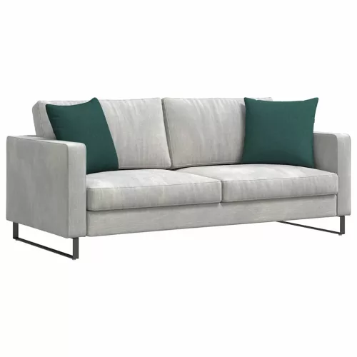 Kanapé párnák 2 pcs Sötétzöld 45 x 45 cm szövet
