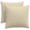 Kanapé párnák 2 pcs Krém 45 x 45 cm szövet