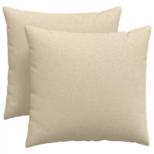 Kanapé párnák 2 pcs Krém 45 x 45 cm szövet