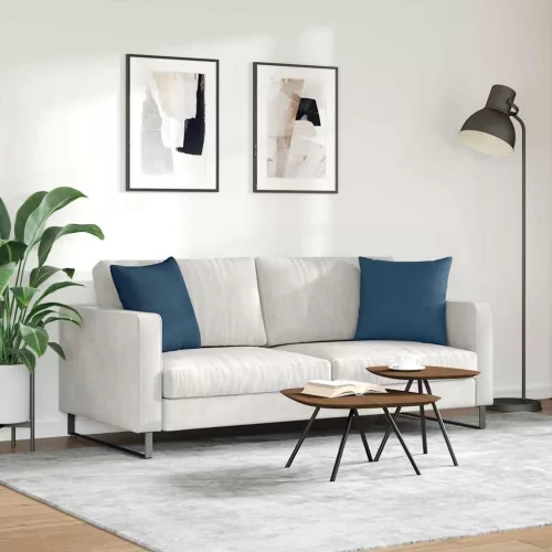 Kanapé párnák 2 pcs Kék 45 x 45 cm szövet