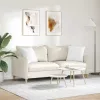 Kanapé párnák 2 pcs Fehér 45 x 45 cm szövet