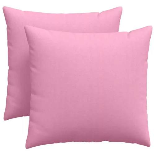 Kanapé párnák 2 pcs Rózsaszín 45 x 45 cm szövet