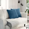 Kanapé párnák 2 pcs Kék 45 x 45 cm Bársonyos szövet