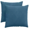 Kanapé párnák 2 pcs Kék 45 x 45 cm Bársonyos szövet