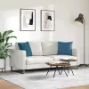 Kanapé párnák 2 pcs Kék 45 x 45 cm Bársonyos szövet