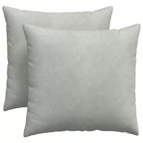 Kanapé párnák 2 pcs Világosszürke 45 x 45 cm Bársonyos szövet